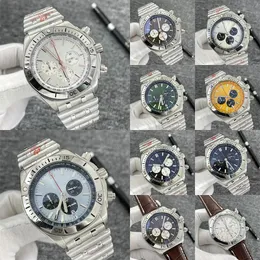 Мужские часы vk Quartz Движение Chronomat All Dial Works 1884 Spectwatch 46 -мм корпус из нержавеющей стали Оргинальная застежка Водонепроницаемые светящиеся дизайнерские часы Montre de Luxe