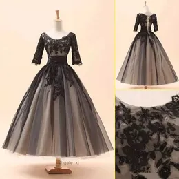 Short A-Line Wedding Dress Plus Size Scoop Half Sleeve Lace Up Tea Length Party Dresses Bridal Gowns QC1078