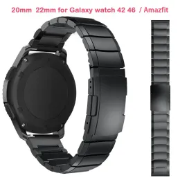 مجموعات 22mm 20mm watch band for Samsung Galaxy S3 Watch 42 46mm Amazfit Bep Pace Motor 360 Stainless Strap Gear S3 S2 Classic