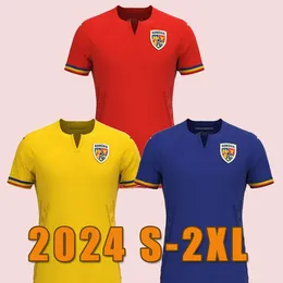 Camisa de futebol da Romênia 2024 DRAGUSIN ALIBEC STANCIU camisa de futebol kit PUSCAS R.MARIN OLARU CICALDAU COMAN MORUTAN camisa 2024