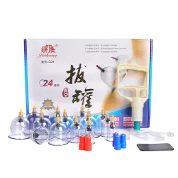 Massager 24/32 Vacuum Massage Jars Hijama Cupping Therapy Set Chinese Bank Cellulite Suction Cup Guasha Massager for Body Ventosas Cans