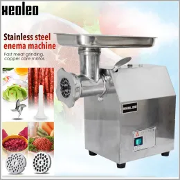 Kvarnar Xeoleo Commercial Meat Grinder 120 kg/H Elektriskt köttskärare Lavemang Maskin Rostfritt stål/järn MINCER SASAGE FILLER FUNKTION