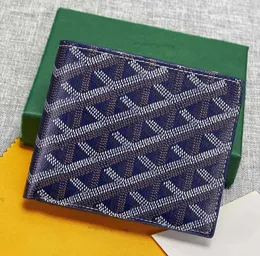جديدة للسيدات Gouya Wallets مصمم رجالي بطاقة Cardholder Wallet Leather Luxury Womens Card Bag Men Short Flap Card Mashing Proseile Coin Purse
