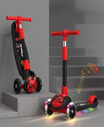 عربات الأطفال سكوتر دراجة ثلاثية العجلات توازن الدراجة ركوب على ألعاب فلاش طي عدادات سيارة لعبة طفل هدايا 2310041