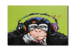 Abstraktes Gorilla-Tiere-Gemälde auf Leinwand, Heimdekoration, HD-Druck, modernes Ölgemälde für Kinderzimmer, Dekoration, Giclée-Druck, Wand A3223550