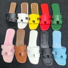 Womens Sandals Womens Slippers Fashion Luxurys Floral Slipper Leather Rubber Flats Sandals Summer Beach Shoes Loafers Gear Bottoms Sliders