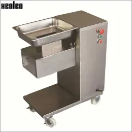 Grinders XEOLEO Electric Meat Slicer 500kg/h Commercial Meat Cutter Stainless Steel Meat Slicer Shredded/Diced machine 550W 220V/110V