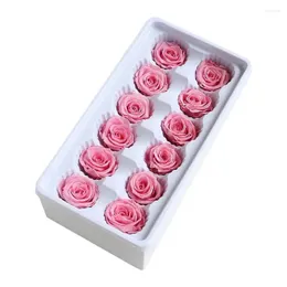 Decorative Flowers Wreaths 12Pcs/Box Immortal Flower Decoration Preserved Fresh Drop Delivery Home Garden Festive Party Supplies Otw1C