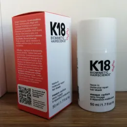 Behandlingar K18 Lämna Molekylär reparation Hårmaskbehandling för att reparera skadat hår 4 minuter för att vända skador från blekmedel, färg, 50 ml