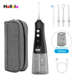 Outros aparelhos Irrigador oral portátil dentes limpeza almofada de água saco de viagem branqueamento bocal de água escolha USB 350ml máquina de limpeza oral H240322