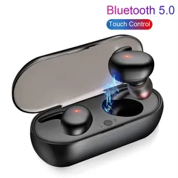 Y30 TWS Wireless Blutooth 5.0 Earphone Noise Refiling Headset HiFi 3D Stereo Sound Music In-Ear Earskydd för Android iOS-system med Retail Box DHL