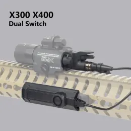전술적 확실한 x300 x400 울트라 XH35 무기 손전등 원격 듀얼 기능 스위치 사냥 라이트 일정한 순간 제어