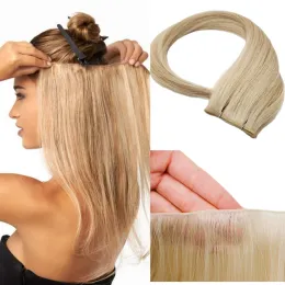 Weft Genius Weft Estensioni dei capelli umani veri Fasci di capelli umani doppi disegnati 50g Estensioni dei capelli invisibili lisci per le donne