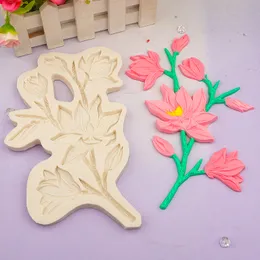 Moldes de fondant de rosa, ramos de flores e folhas, moldes de silicone de chocolate, para decoração de bolo de casamento, pasta de flores, doces, artesanato com açúcar, maçapão 1222124