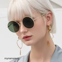 2 szt. Moda luksusowe designerskie okrągłe metalowe okulary 2021 Nowy trend mody spersonalizowane okulary przeciwsłoneczne męskie i damskie okulary przeciwsłoneczne