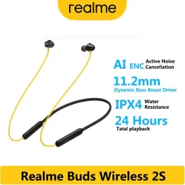 Słuchawki Realme Buds bezprzewodowe 2S Bezprzewodowe słuchawki Bluetooth 5.3 AI ENC ANCULUNIKA 24 -godzinna żywotność baterii dla Realme GT Neo 3T