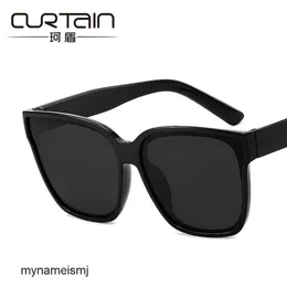 2019 new large frame sunglasses square frame colorful reflective Korean sunglasses Fashion versatile sunglasses 5178