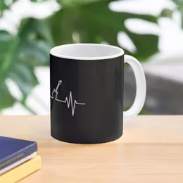 Mugs GUITAR HEARTBEAT Coffee Mug Thermal Cups For Creative