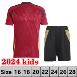 Ny 2024 2025 Belgien Jersey Home Away Soccer Jerseys Mens Kids 24 25 Maillot Foot Belgiques de Bruyne Lukaku Football Jersey Shirt Uniform 9031
