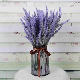 Faux Floral Greenery Wedding Purple Lavender High-end Simulation of Planting Hair Pastoral Style Decoration Bunch of Immortal Flowers Y240322