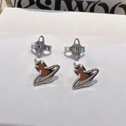 Kolye Tasarımcısı Viviennes Westwoods Lüks Hip Hop Jewlery Yüksek Kalite Xi 23 Yeni Mini Satürn Hollow Kolye Küpe Yüksek Versiyon