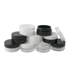 1 g leere Kunststoff-Kosmetik-Make-up-Glastöpfe, transparente Probenflaschen, Lidschatten-Creme-Lippenbalsam-Behälter