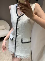 Chan 2024 Üst Düzey Seksi Elbise CCC Yaz Elbise Tasarımcı Giysileri Kadınlar Mini Etek Tasarımcı Elbiseler Kadınlar Tasarımcı Elbise Etek Elbise Anneler Günü Hediyesi