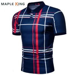 Mens Luxury Clothing Plaid Polo Shirt Golf Tops Wear Summer Classic Casual Short Sleeve Tee Shirt Men Jerseys Camisa Masculina 240320