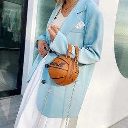 Сумка круглая баскетбольная наплечная женская футбольная сумка-мессенджер с цепочкой, кошелек