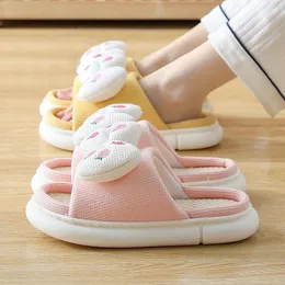 Summer Slippers Spring Girl 312 Soft Shoes Lovely Cartoon inomhus Mute Badrum Anti-slip Slide Flip Ladies Leisure Sandals 5