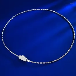 Hängen S925 silverhalsband italienska importerade full skystjärna inslagna europeiska och amerikanska stil unisex