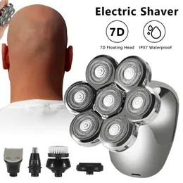 الكهرباء Shavers 5-in-1 Mens Shaver 7D عائم الرأس مقاوم للماء الشحن Shaver Haird Hairmer Wet Dry Shaver Beauty Kit 240322