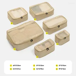 Storage Bags Anti-bacterial Suitcase Organizer Bag For Travel Set Of Compressed Packing Cubes Luggage Cloth