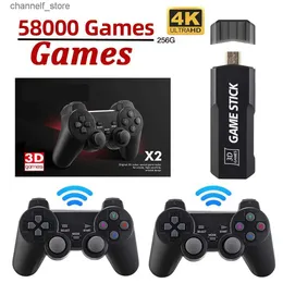 Controladores de jogo Joysticks Console de videogame portátil GD10 Plus Controladores sem fio 4K HD TV Retro Game Console 50 emuladores 58000+ jogos para presentes infantisY240322