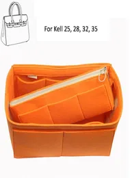 For Kel l y 25 28 32 35Basic Style Bag and Purse Organizer wDetachable Zip Pocket3MM Premium Felt Handmade20 Colors 21086790796