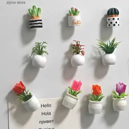 Magneti per il frigo 4-5 Cactus Magneti congelati Piante e fiori Re Freezer Adesivi magnetici 3D Cute Grass Message Board Promemoria Decorazione della casa Y240322