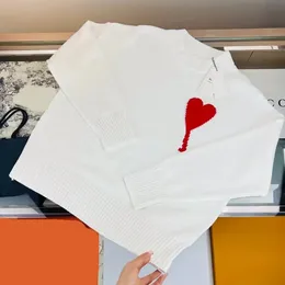 Tasarımcı Adam Sweater Erkek Kadınlar Kore Modası Bir Kalp Desen Yuvarlak Boyun Örgü Sweatshirts Lüks Tasarımcı Harj Mektubu Alfabe Sweetshirt