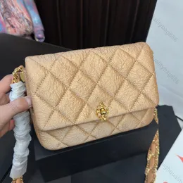 حقيبة مصممة جديدة عالية الجودة مصمم امرأة رسول حقيبة سرج حقيبة سرج Argyle Grainchaintiao Lock Catchgolden Metal Wool Crescent Bag Crossbody Bag Bag