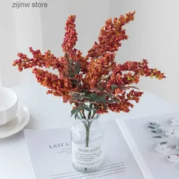 Faux blommor grönare konstgjorda blommor falska skum gipsophila pompon vaser för heminredning jul girland bröllop brudtillbehör clearance y240322