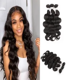 Brazilian Virgin Human Hair Weave Bundles Unprocessed Brazillian Peruvian Indian Malaysian Cambodian Straight Body Wave Remy Hair 3234453