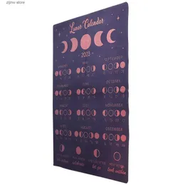 Календарь Изысканно оформленный календарь фаз Луны, украшение фазы, лунный полный трекер, офис 2024 Y240322