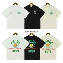 Herrt-shirts 24SS Nytt brev tryckt t-shirt Mens bästa kvalitet Topp Loose Casual Harajuku med etikett H240401