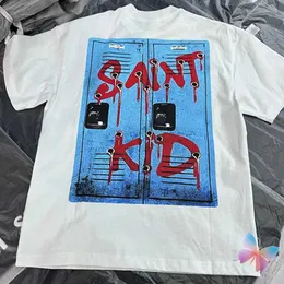 メンズTシャツ24SSハイストリートセントTシャツ楽しい射撃ターゲット漫画プリントグラフィティレターメンズレミス服ビンテージ半袖トップJ240322