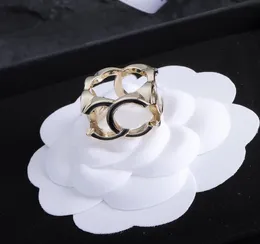 Lüks Tasarımcı Mektup Bant Yüzük Moda Marka 18k Altın Kaplamalı İnce Parmak Yüzük Bague Çift Anello Kadınlar İçin Düğün Partisi Takı