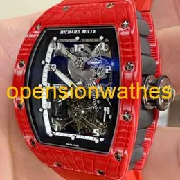 İsviçre Yapım Saatleri Richardmills Otomatik Mekanik Kol saatleri Erkek Manuel Mekanik 45x389mm Tourbillon Mens RM014 Red Devil Asia Limited 8 Kırmızı NT HBF3