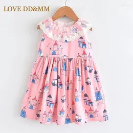 Vestidos de menina amor ddmm meninas moda roupas infantis doce renda princesa crianças para roupas traje do bebê vestidos