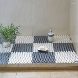 Tapetes de banho 23x23cm banheiro antiderrapante piso impermeável elástico quarto banheiro tapete