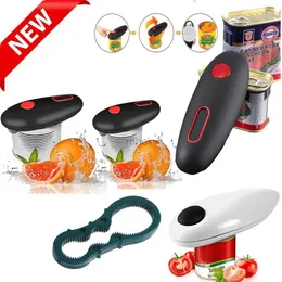 Bar Tools Electric Can Opener Automatic Touch Manual Handheld Can Openers Smooth Edge Practical Jar Bottle Openers Kitchen Bar Tool 240322