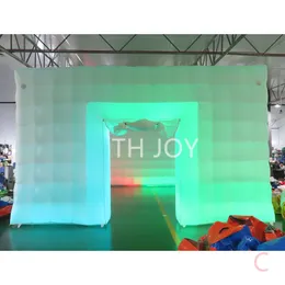 10x5x4mH (33x16.5x13.2ft) free ship to door outdoor activities LED colorful lighting inflatable lawn tent,oxford inflatable nightclub tent for party