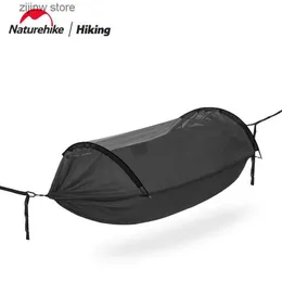 Hammocks Naturehike new 3-in-1 large space mosquito repellent hanger portable outdoor leisure camping swing anti roll swing hanger Y240322